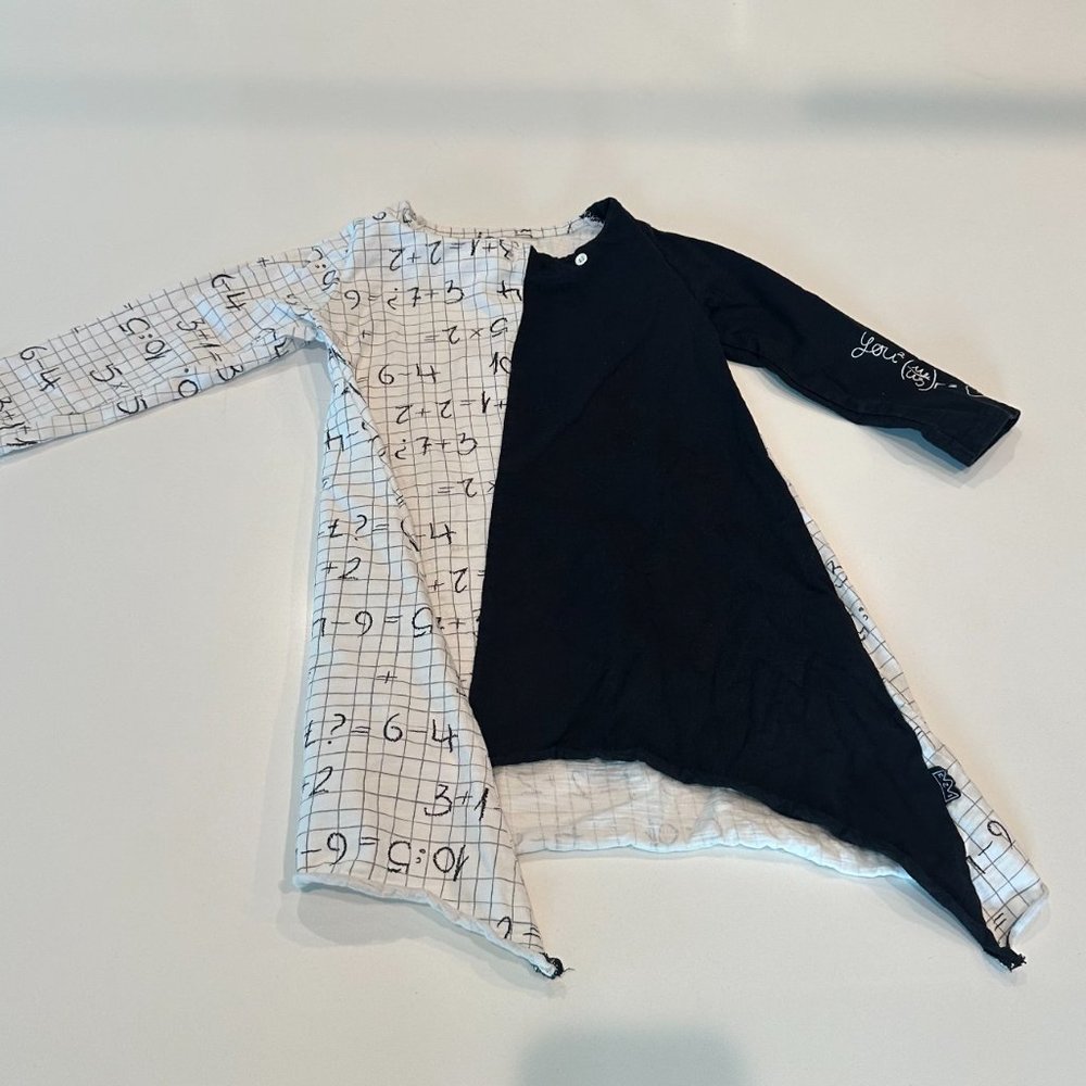 Kids dress with math equation pattern